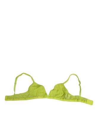Dolce & Gabbana Yellow Green Nylon Soft Cup Brassiere Womens Underwear