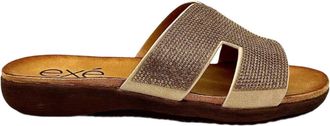 Ex&eacute; Womens Wedge Heel Flat In Gold