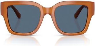 Tory Burch 52mm Square Sunglasses in Amber Brown /Blue at Nordstrom