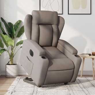 vidaXL Vidaxl - Sill&oacute;n El&eacute;ctrico Reclinable Elevable De Tela Gris Taupe
