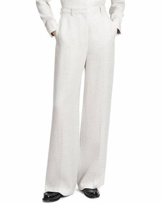 Theory Classic Straight Trouser In Platinum Multi