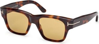 Tom Ford Ft 1280 53E Zonnebrillen - Heren - Zonnebrillen - Bruin - 53 MM - Accessoires