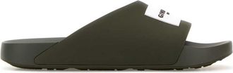 Givenchy Green Logo Label Slides