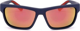 Polaroid Mens Pld 7031s Square Sunglasses - Navy Nylon - One Size