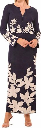 Misa Nanea Knit Cardigan In Navy