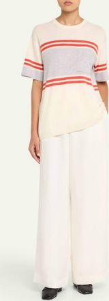 TWP Engineered Stripe Big Boy Tee In Multi