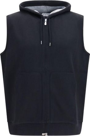 Brunello Cucinelli Black Cotton Mens Sweatshirt