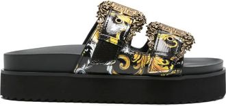 Versace Jeans Couture Slides con stampa - Nero