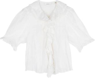 D&ocirc;en Henri ruffled blouse - Wit