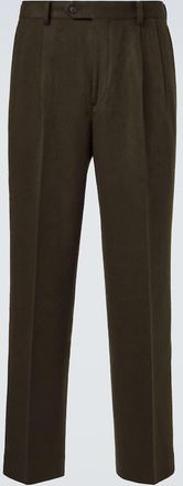 Auralee Camel hair flannel straight pants