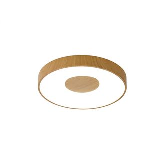 Mantra L&aacute;mpara Plafon Led Con Mando Distancia Coin En Color Madera Mantra