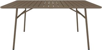 VENTE-UNIQUE.COM Mesa jard&iacute;n acero topo