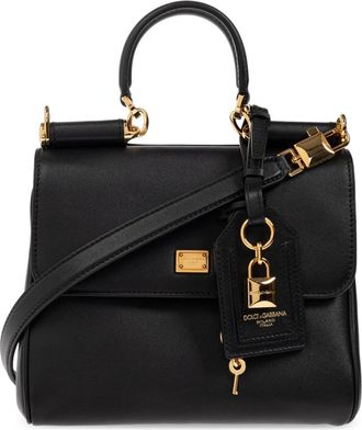 Dolce & Gabbana Tassen, Dames, Zwart, ONE Size, Leer, Handtas Sicily