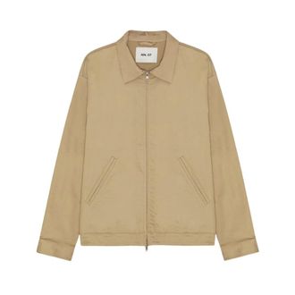 Nn.07 Bomber Jackets, male, Beige, Size: M Petrus Zip Up Jacket