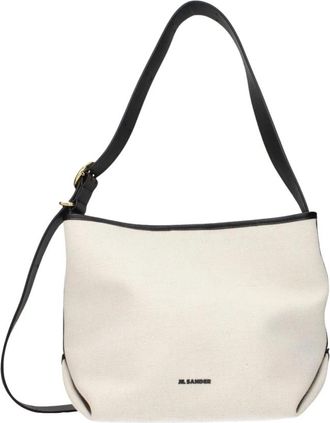 Jil Sander Borsa Hobo in Tela - - Bags - Donna - Beige - ONE SIZE