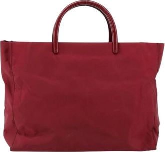 Prada Pre-owned Tote Bags, female, Red, Size: ONE SIZE Pre-owned Vintage Nylon Tote Bag
