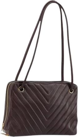Chanel Pre-owned Vintage Schoudertas - Dames - Vintage Schoudertas - Bruin - ONE Size - Leer - Vintage