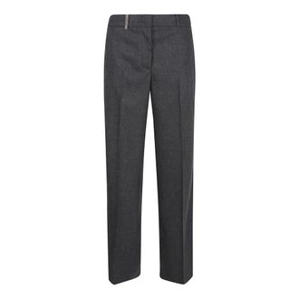 PESERICO Dames, Broeken, Grijs, Maat: 2XS Wol