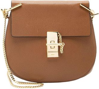 Chlo&eacute; Brown Lambskin Drew Small Shoulder Bag (Authentic Pre-Loved)