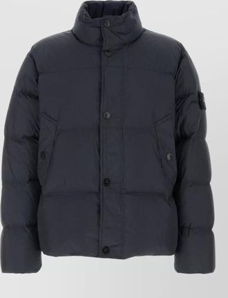 Stone Island nylon down jacket puffer design high collar