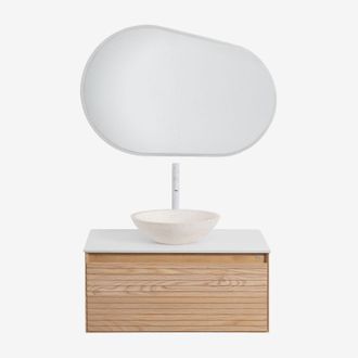 Sklum Sklum - Conjunto De Mueble De Ba&ntilde;o En Madera De Fresno Tedrik