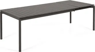 K Home Ausziehbarer Gartentisch Zaltano 180-240 x 100 cm - Schwarz Matt