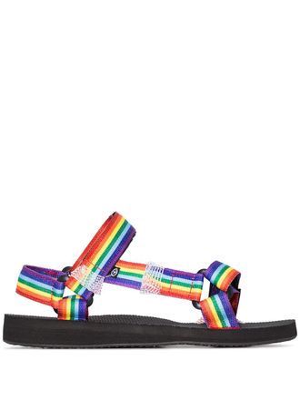 Arizona Love Rainbow Trekky sandalen met strik - Zwart