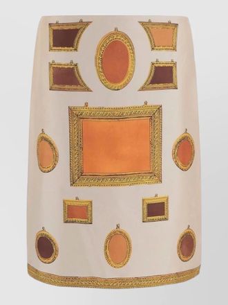 Versace silk knee-length skirt