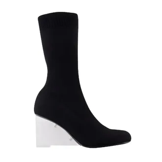 Alexander McQueen Schoenen, Dames, Zwart, 38 EU, Leer, Zwarte Leren Instaplaarzen