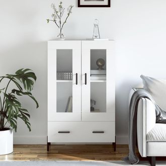 vidaXL Aparador Alto Madera De Ingenier&iacute;a Blanco 69,5x31x115 Cm Vidaxl