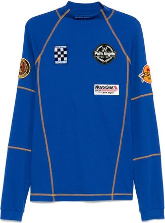 Palm Angels x Moncler T-shirt con applicazione - Blu