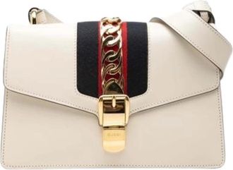 Gucci Pre-owned Sherry Line Schoudertas - Dames - Vintage Schoudertas - Wit - ONE Size - Leer - Vintage