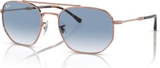 Ray-Ban Blue Gradient Pilot Unisex Sunglasses RB3707 92023F 57