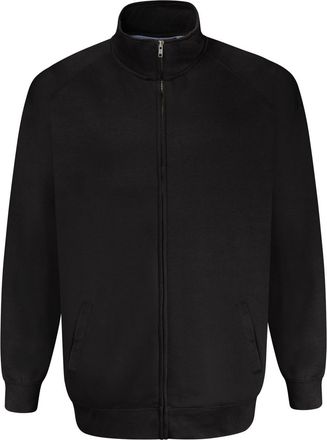 KAM Jeanswear Mens Full Zip Fleece Top-Black-5XL