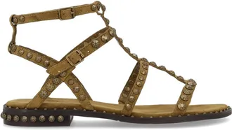 Ash Neutrals Precious Studded Cage Leather Sandals