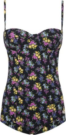 Dolce & Gabbana Majolica-print badpak uit &eacute;&eacute;n stuk - Dames - Badpakken - Veelkleurig - L - Leer - Badmode