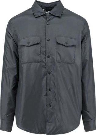 Aspesi 13Piu Shirt - Heren - Casual Overhemden - Grijs - S - Polyester - Overhemden