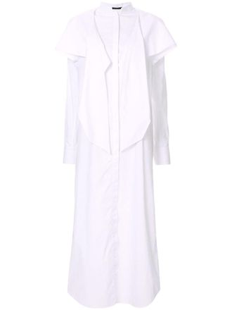 Haider Ackermann draped shift dress - women - Cotton - 40 - White