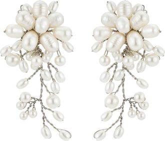 Untamed Petals Moore Freshwater Pearl Earrings in Silver at Nordstrom