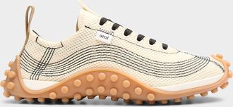 Ami Womens Mirage contrasting topstitching sneakers