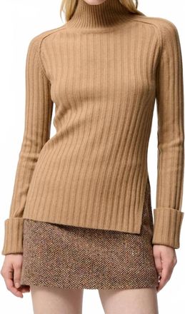 Vanessa Bruno Faucon Turtleneck Top In Camel