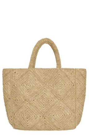 Vitamin A Cala Raffia Tote in Natural at Nordstrom