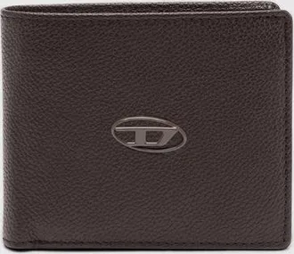 Diesel Bi-fold wallet in grainy leather - Small Wallets - Man - Brown