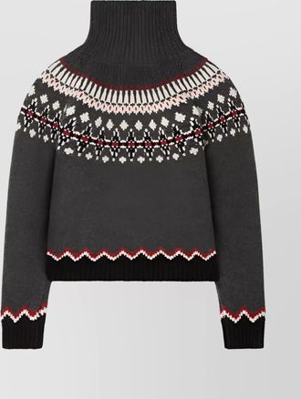 Alanui winter turtleneck chunky knit fair isle