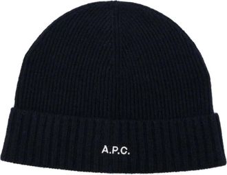 A.P.C. Berretto a coste in lana - Blu