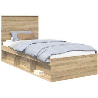 vidaXL Estructura De Cama Sonoma 100 X 200 Cm Madera De Pino Macizo Vidaxl