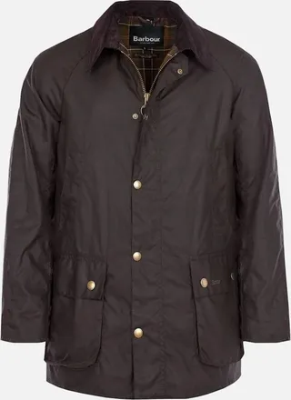 Barbour Mens Barbour Mens Ashby Olive Wax Jacket - Black - Size: 40/Regular