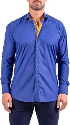 Maceoo Einstein Resistance0126 Blue Button-Up Shirt at Nordstrom, Size Xxx-Large