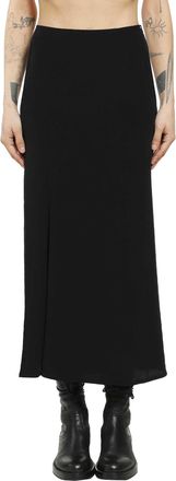 Yohji Yamamoto Crepe de Chine Diagonal Cutting Long Skirt