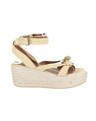 BA&SH Ba&Sh Enkelband Wedge Espadrilles in Beige Suède